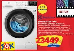 ELECTROLUX EW7WP361ST 10KG KURUTMALI ÇAMAŞIR MAKİNESİ